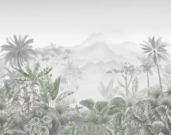 Green tropical trend wallpaper