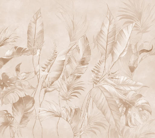 Elegant powdered jungle wallpaper