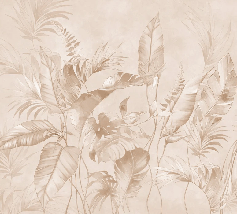 Elegant powdered jungle wallpaper