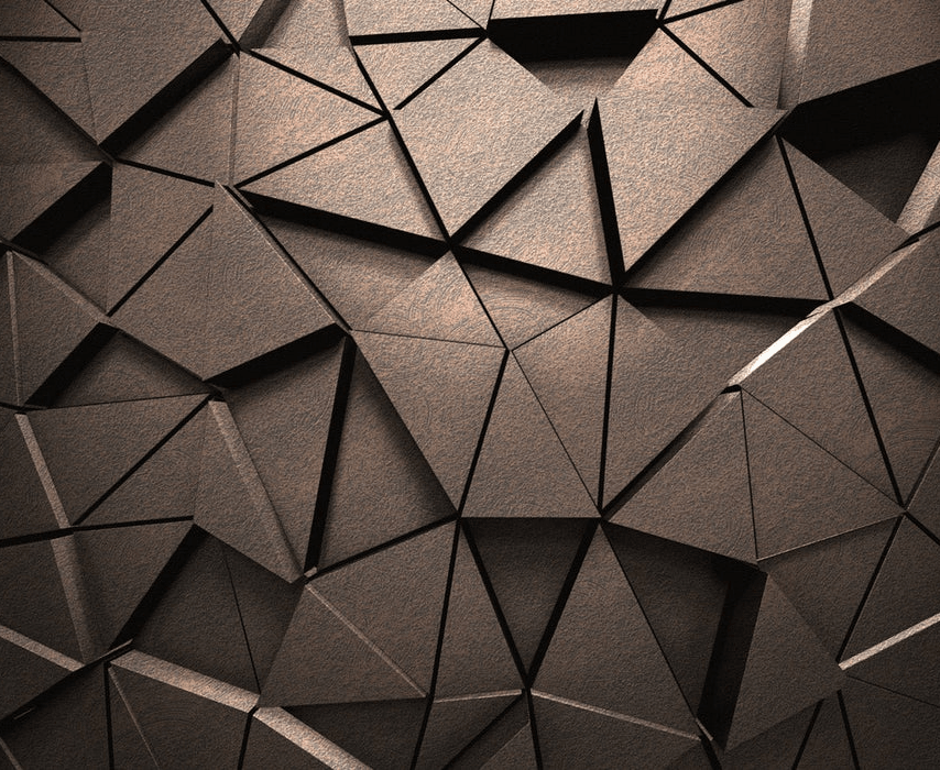 Papier peint 3D black perspective rouille - Muralconcept