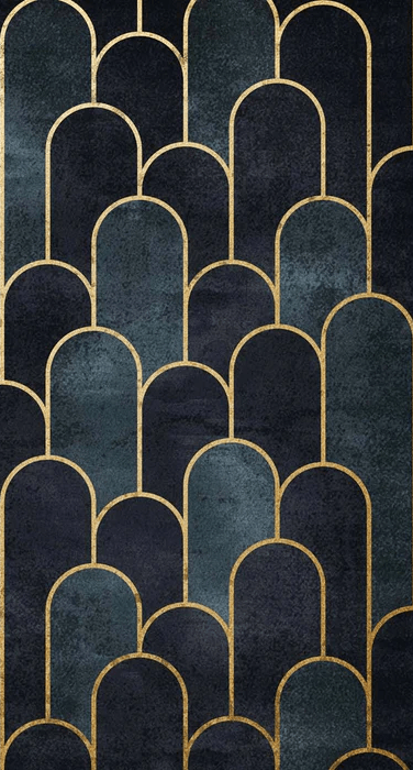 Dark blue chic wallpaper