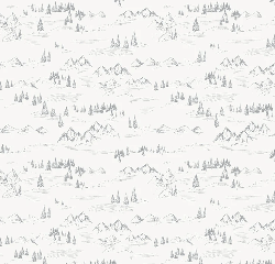 Wallpaper featuring illustration of mountains and fir trees