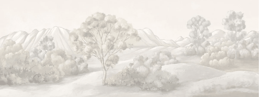Papier peint paysage poétique sépia - Muralconcept