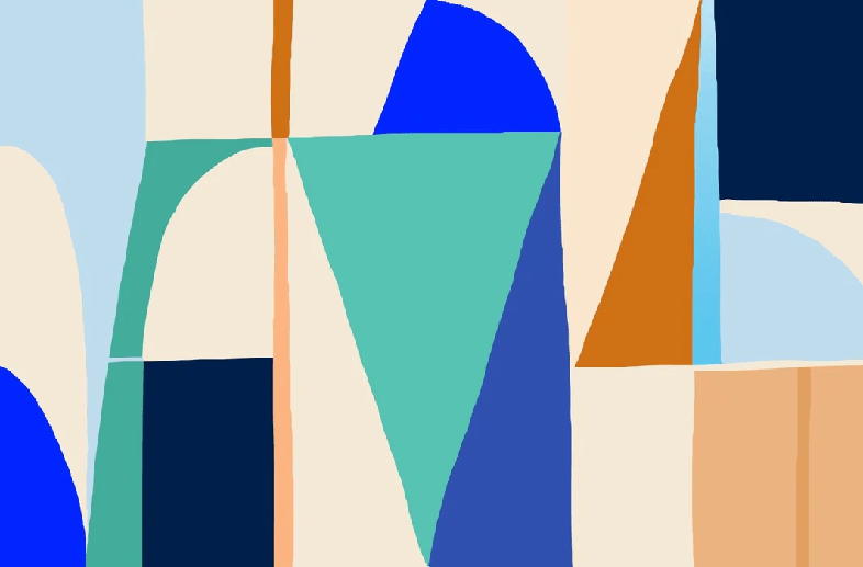 Vibrant Memphis-style wallpaper