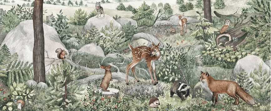 Papier peint croisée des biches