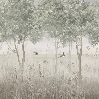 Panoramic glade wallpaper