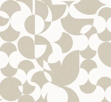 Beige retro graphic pattern wallpaper
