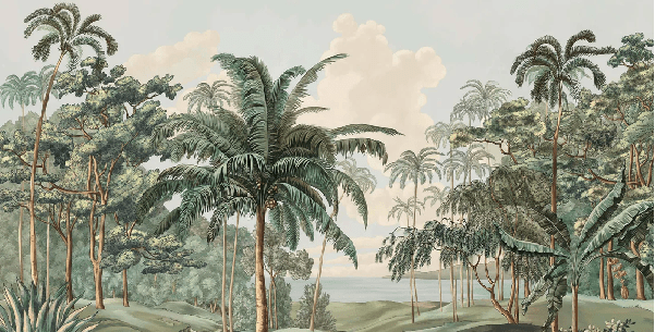 Papier peint paysage Célèbes - Muralconcept