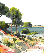 Summer air panoramic wallpaper