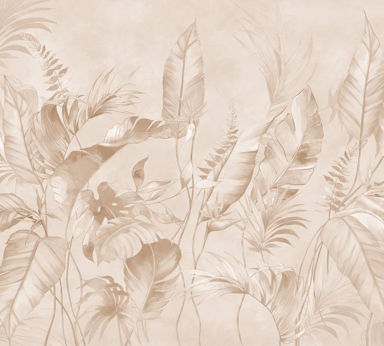 Elegant powdered jungle wallpaper