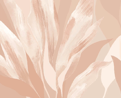 Nude floral fabric wallpaper