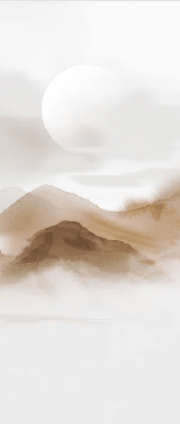Wallpaper with misty mountains – Sepia glow