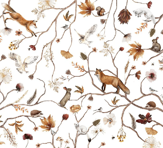 Children's forest adventure wallpaper