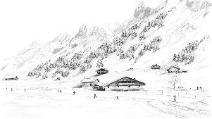 Clusaz cross-country skiing mountain wallpaper Confins