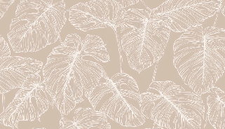 Monstera leaf wallpaper in sand