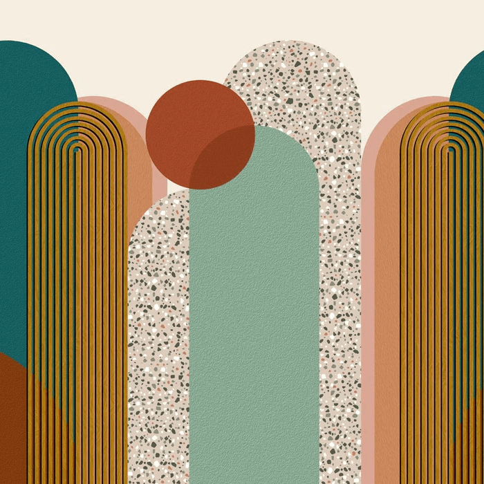 Trendy graphic art pop wallpaper