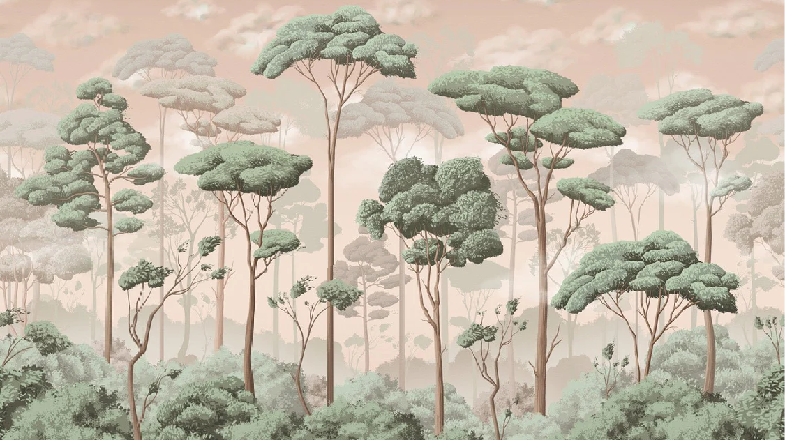 Papier peint panoramique pinède volupté jasmin