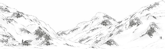 Black and white Val Isère wallpaper