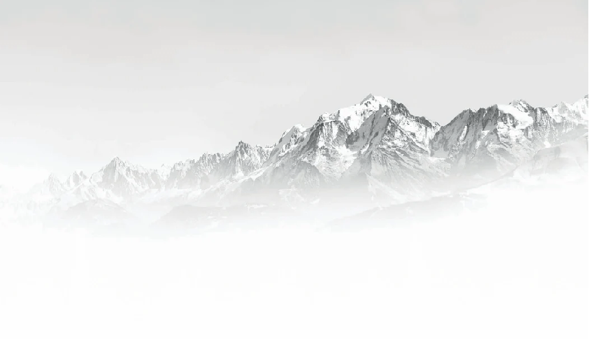 Mont Blanc in the Mist Wallpaper in Black and White