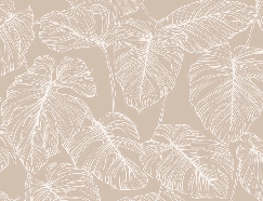 Monstera leaf wallpaper in sand