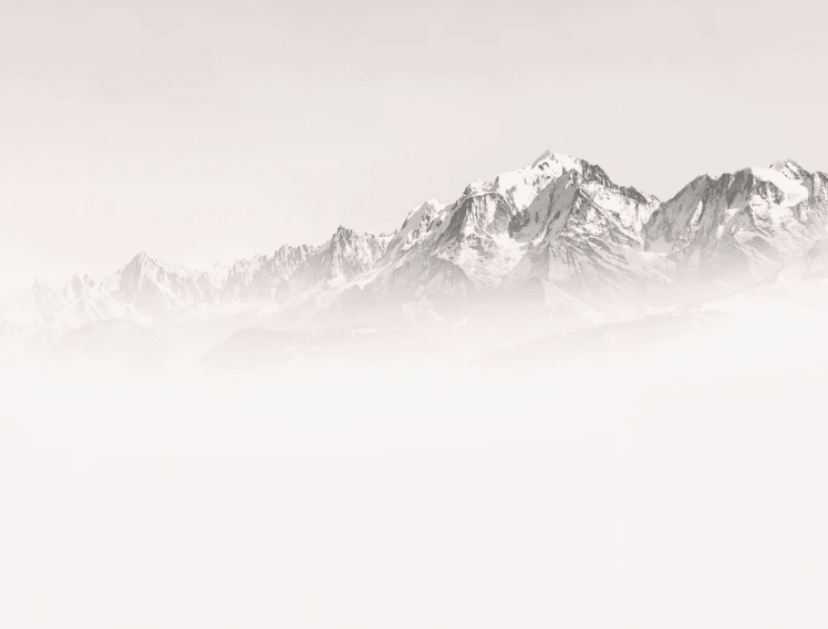 Papier peint matin brumeux Mont Blanc - Muralconcept