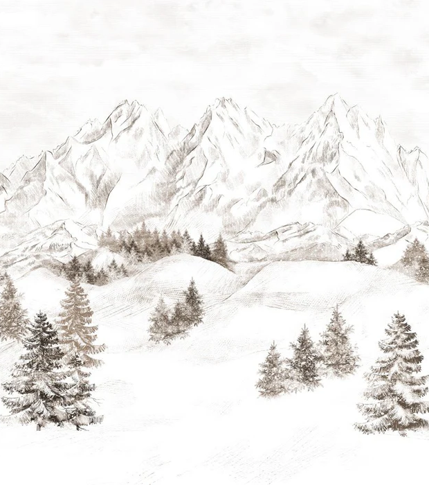 Papier peint montagne massif des Alpes