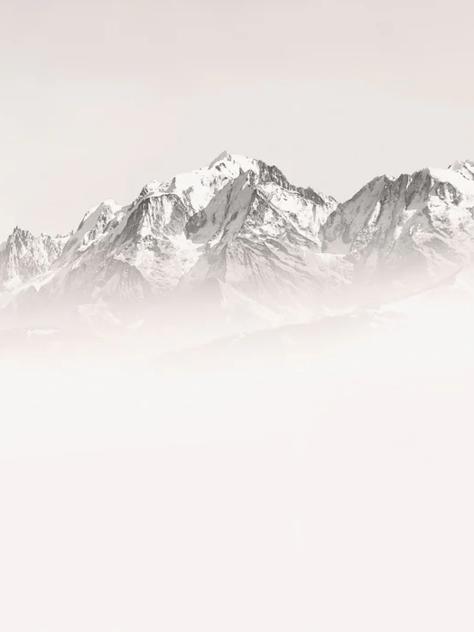 Foggy morning wallpaper Mont Blanc