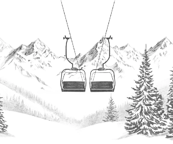 Papier peint immersion Alpine - Muralconcept