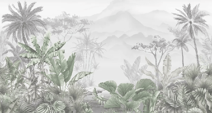 Tropical green wallpaper