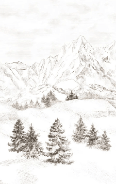 Papier peint montagne massif des Alpes - Muralconcept