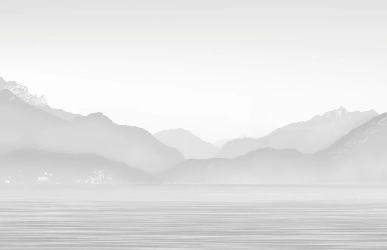 Papier peint Annecy et son lac paisible noir et blanc, XXL, tendance