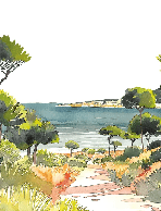 Summer air panoramic wallpaper