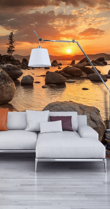 Papier peint panoramique coucher de soleil évasion - Muralconcept