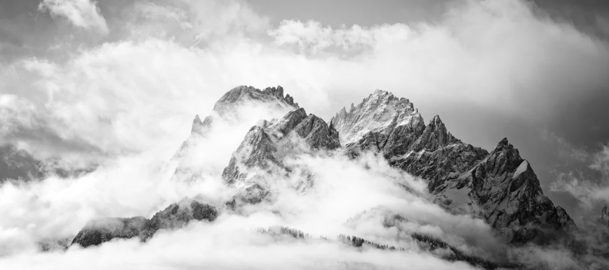 Dolomites peak panoramic wallpaper