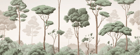 Light Breeze Pine Forest Wallpaper