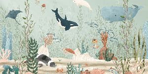 Baby marine world wallpaper