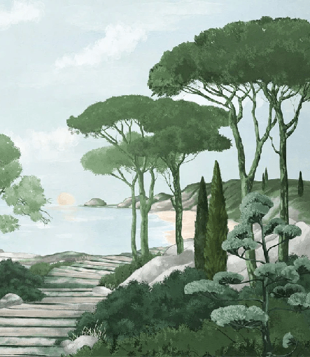 Wallpaper stroll through the green creeks