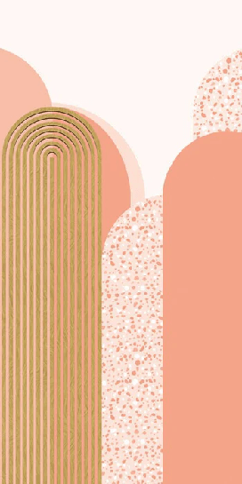 Papier peint Art déco graphique tendance rosé