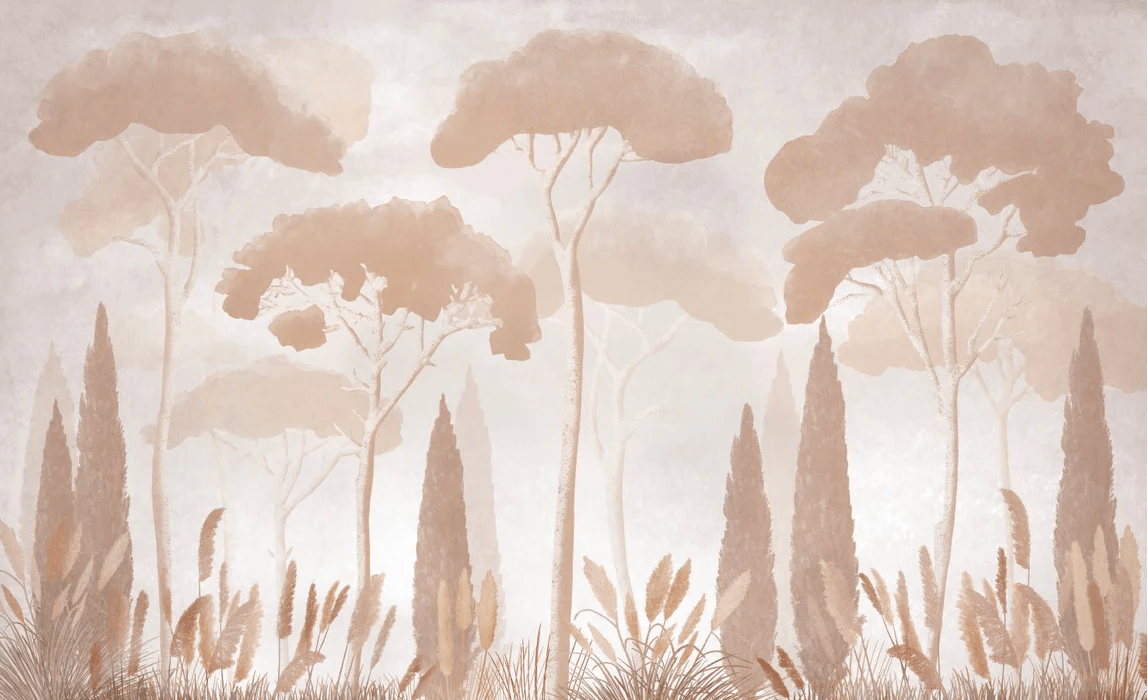 Sepia cypress pine wallpaper