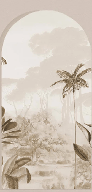 Lush sepia arches wallpaper