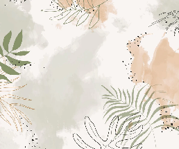 Panoramic watercolor plant wallpaper
