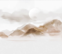 Papier peint montagnes voilées – Lueur sépia