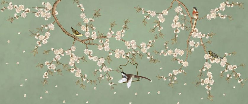 Green Zen Sakura Wallpaper