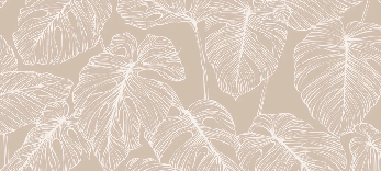 Monstera leaf wallpaper in sand