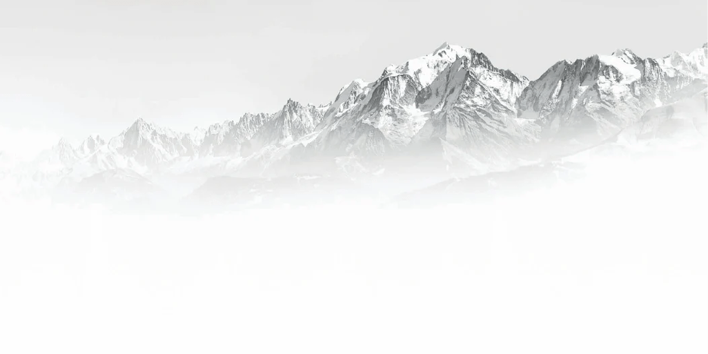 Papier peint Mont Blanc dans la brume noir et blanc, XXL, tendance