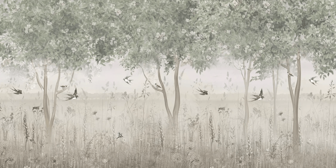 Panoramic clearing wallpaper