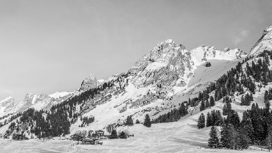 Panoramic wallpaper: Alpine chalet