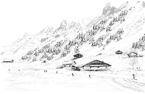 Clusaz cross-country skiing mountain wallpaper Confins