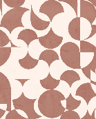 Retro wallpaper with graphic terra pattern