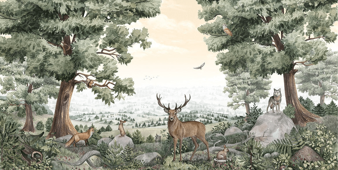 Papier peint vie des animaux, XXL, tendance